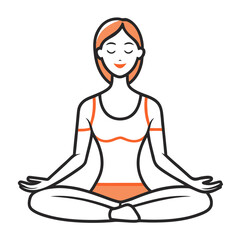 Peaceful mind wellness pose