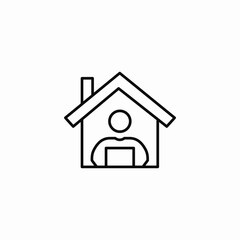 remote work icon sign vector