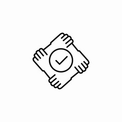 team project completed icon sign vector