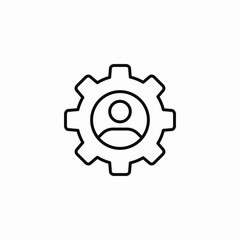 user profile settings icon sign vector