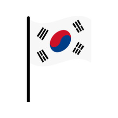 Flat Vector of South Korea Flag – Taegeukgi Symbol