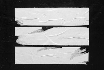 White poster consisting of three segments for design.