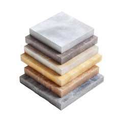 Stacked Textured Square Tiles of Various Shades Suitable for Interior Design and Home Decor Projects