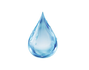 A single, stylized water drop