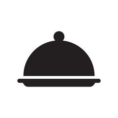 Black Serving Dome Icon for Restaurant and Kitchen