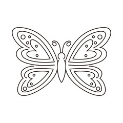line art butterfly design. beautiful animal symbol.