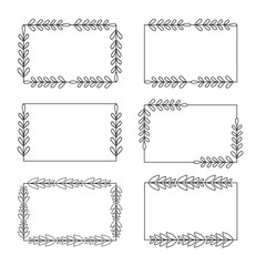 Rectangle Leaf  Frame Outline