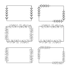 Rectangle Leaf  Frame Outline