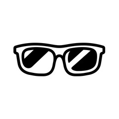 Fototapeta premium Sunglasses graphic offers a sleek, minimalist design ideal for summer promotions or optical branding projects demanding a modern, stylish aesthetic.