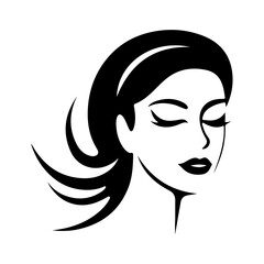 Minimalist feminine graphic with a simple, elegant design, ideal for beauty salon branding or a skincare business logo creation.