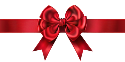 Elegant Red Bow with Satin Ribbon for Gift Wrapping and Decor