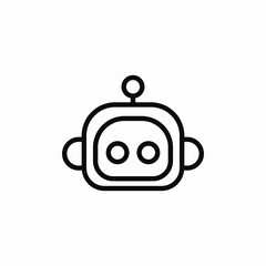 chatbot ai robot head icon sign vector