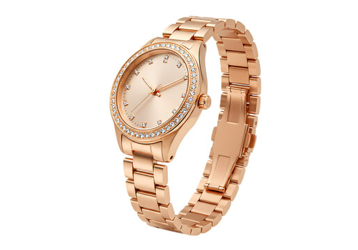 Classic men's silver chronograph watch with a clean white dial, blue hands, and a rich brown leather strapon transparent background.