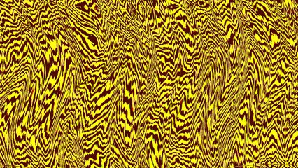 Abstract yellow and black pattern with wavy zebra stripes and textured background, creating a bold and striking visual design with a wild, energetic feel
