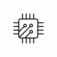 neurons cpu processor icon sign vector