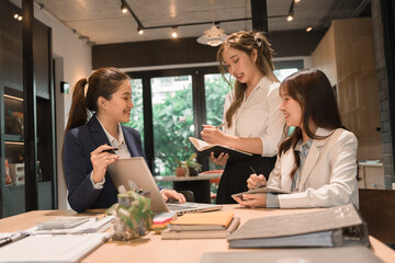 Businessmen working in a team.