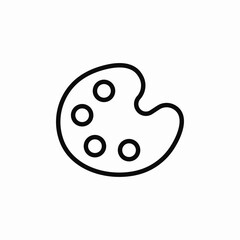 paint palette icon sign vector