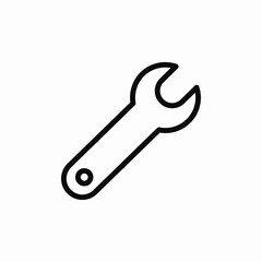 wrench tool icon sign vector