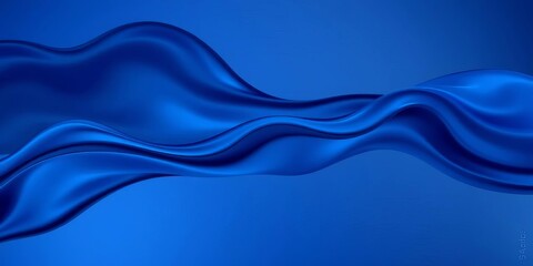 Fototapeta premium Abstract dark blue liquid waves, dynamic fluid shapes, gradient background, banner, brochure