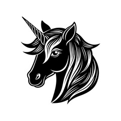 unicorn head icon vector illustration