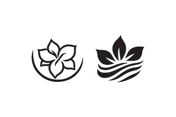 set of vector icons of plants