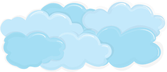 stylized clouds vector