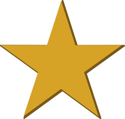 Obraz premium Gold star. Golden Christmas star isolated on white background. Nice illustration of a 3d look Gold star on white background. Star vector collection.