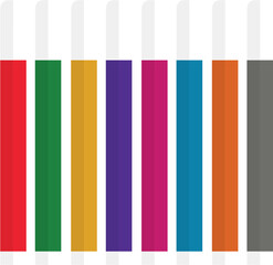 set of colored markers