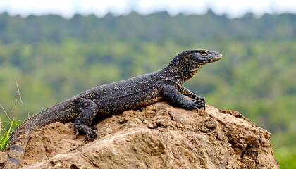 Fototapeta premium Monitor Lizard Natural Habitat 