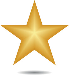 Obraz premium Gold star. Golden Christmas star isolated on white background. Nice illustration of a 3d look Gold star on white background. Star vector collection.