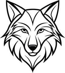 abstract wolf head silhouette