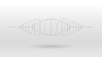 Sonar wave conceptual abstract element vector background