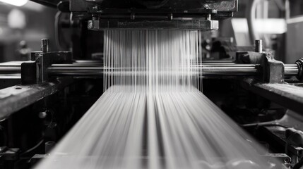 Fototapeta premium Industrial loom with threads