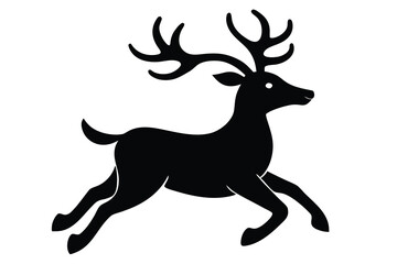 flying reindeer vector icon