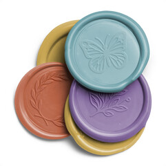 Pile of Wax Seals with Design