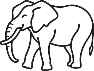 african bush elephant line arts