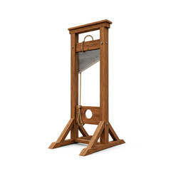 Naklejka premium A guillotine isolated on white background
