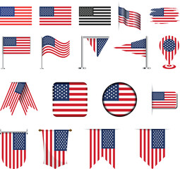 USA flag, American flag vector, National Flag of USA, American flag background fully editable Any Size/color vector illustration, can be scaled to any size without quality loss, Vector US Flag icon.