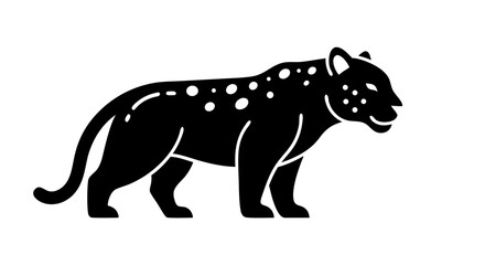 Fototapeta premium Stylized Black Panther Illustration Embodying Elegance and Animalistic Power Portraying a Bold Design