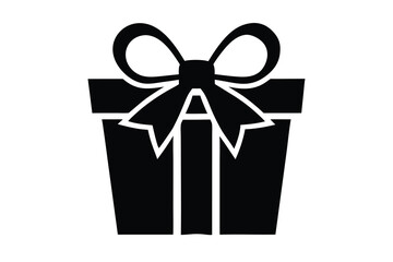 present with bow vector icon