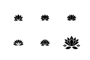 vector black lotus icons