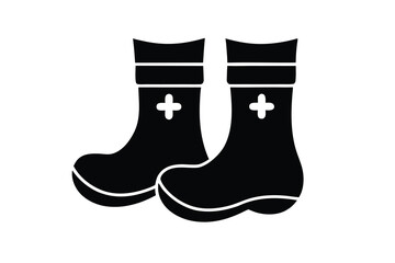 santa boots vector icon