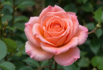 Close up Pink and Orange Rose