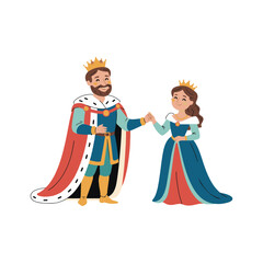 cartoon illustration of a couple
