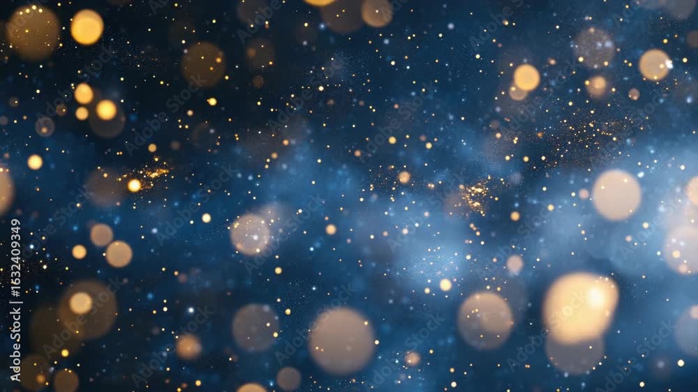 Wall mural astrological twilight sky filled with stars and bokeh effect of glowing orbs