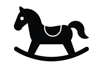 toy rocking horse vector icon