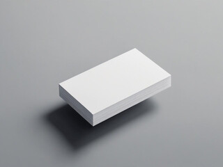 Floating business card mockup over a gray background, clean and minimal style with subtle shadow for branding, identity or portfolio presentation.