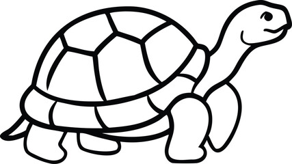 aldabra giant tortoise line arts. 