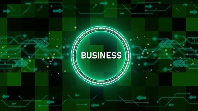 Business development marketing strategy concept. Business, technology, internet and networking concept. map background. technology background with Cyberspace HUD elements animation.