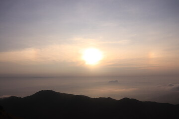 Fototapeta premium sunrise, sea of fog